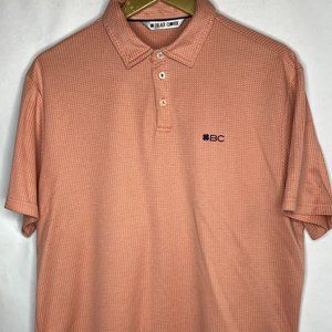 Men's orange Black Clover golf polor shirt size XL live lucky